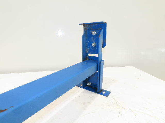 Lewco 30"W Conveyor Leg Stationary Floor Support BLUE 12-1/2" to 14"H Heavy Duty