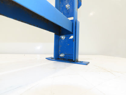 Lewco 30"W Conveyor Leg Stationary Floor Support BLUE 12-1/2" to 14"H Heavy Duty