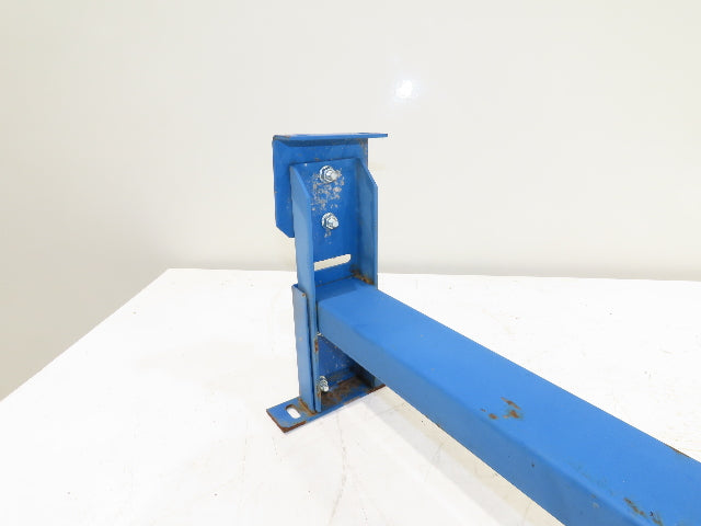 Lewco 30"W Conveyor Leg Stationary Floor Support BLUE 12-1/2" to 14"H Heavy Duty