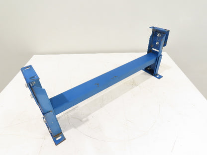 Lewco 30"W Conveyor Leg Stationary Floor Support BLUE 12-1/2" to 14"H Heavy Duty