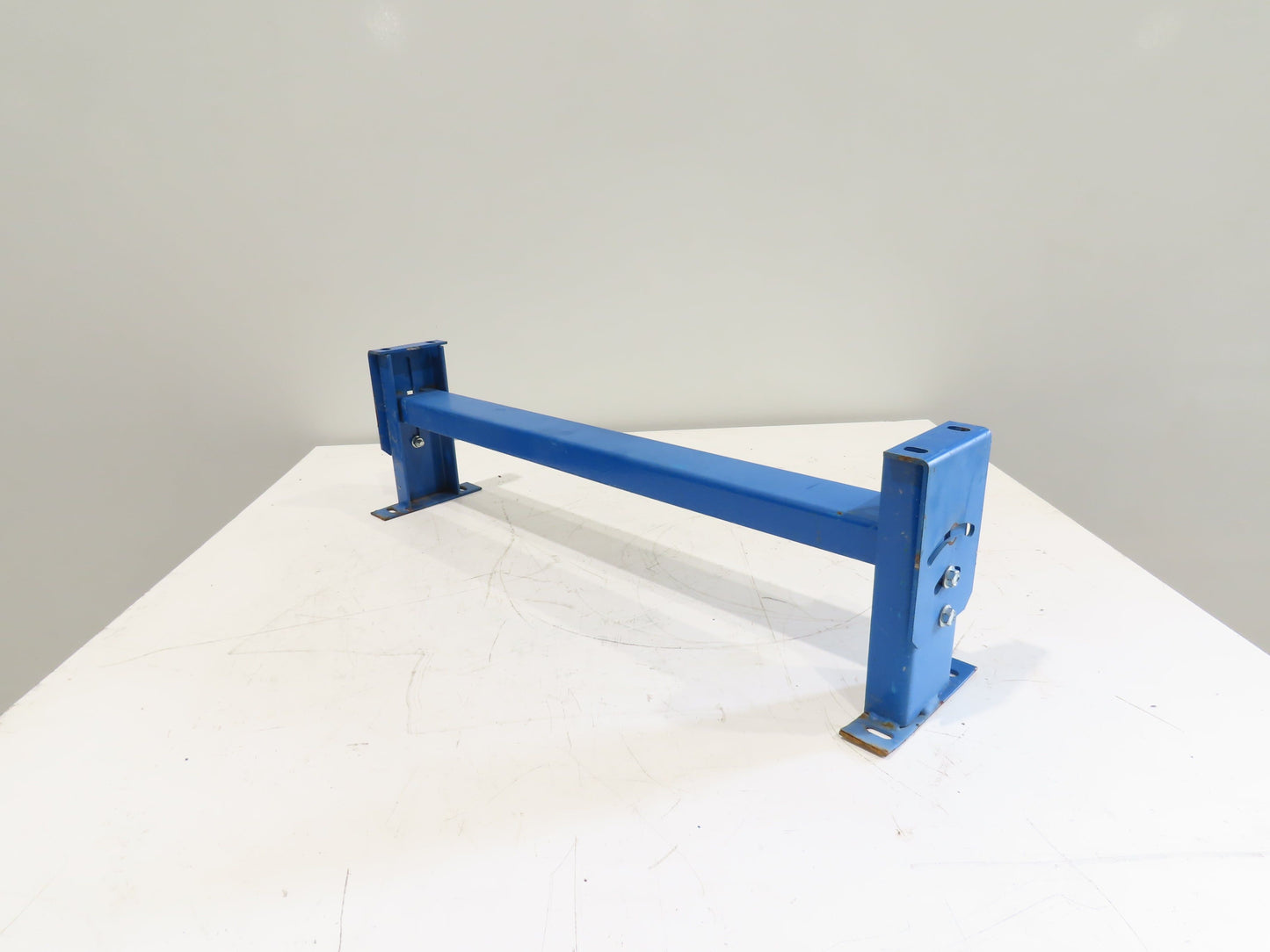 Lewco 34"W Conveyor Leg Stationary Floor Support BLUE 10" to 13-1/2"H