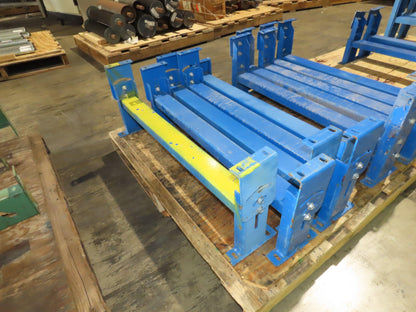 Lewco 34"W Conveyor Leg Stationary Floor Support BLUE 10" to 13-1/2"H