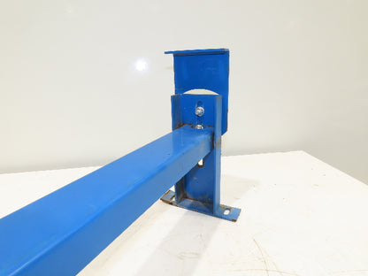 Lewco 34"W Conveyor Leg Stationary Floor Support BLUE 10" to 13-1/2"H