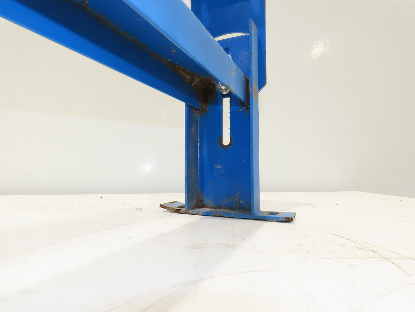 Lewco 34"W Conveyor Leg Stationary Floor Support BLUE 10" to 13-1/2"H