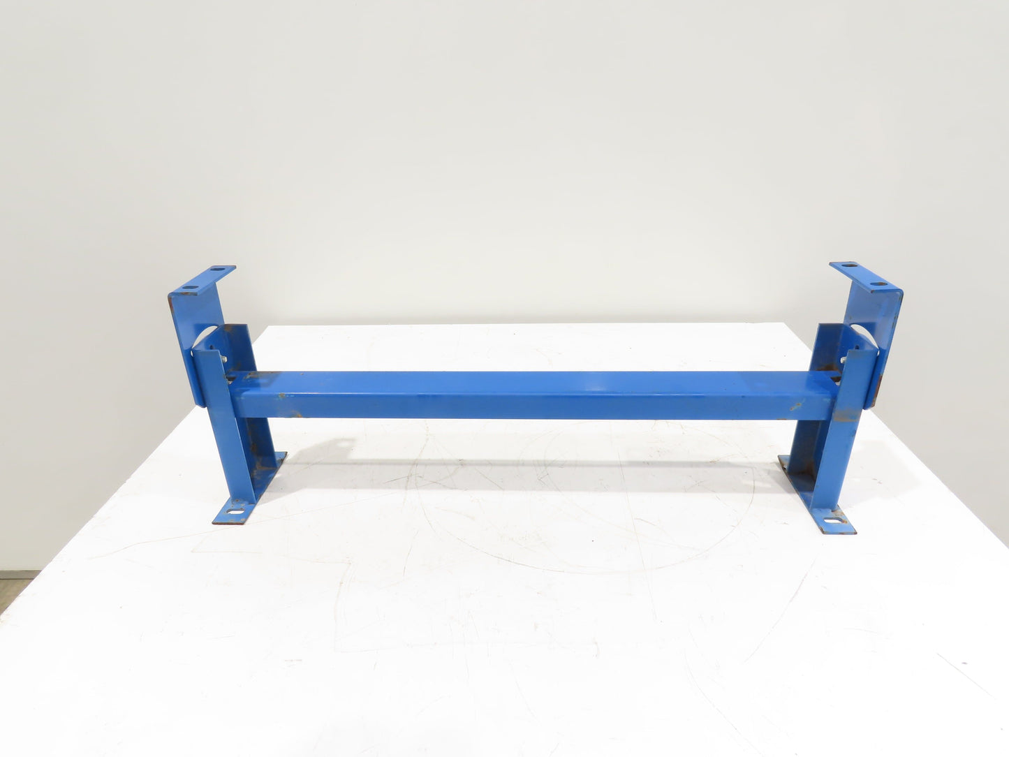 Lewco 34"W Conveyor Leg Stationary Floor Support BLUE 10" to 13-1/2"H