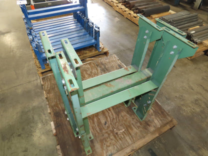 Roach 24"W Conveyor Leg Stationary Floor Support GREEN 27-5/8" to 36"H