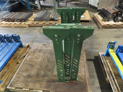 Roach 24"W Conveyor Leg Stationary Floor Support GREEN 27-5/8" to 36"H