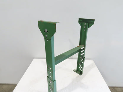 Roach 24"W Conveyor Leg Stationary Floor Support GREEN 27-5/8" to 36"H