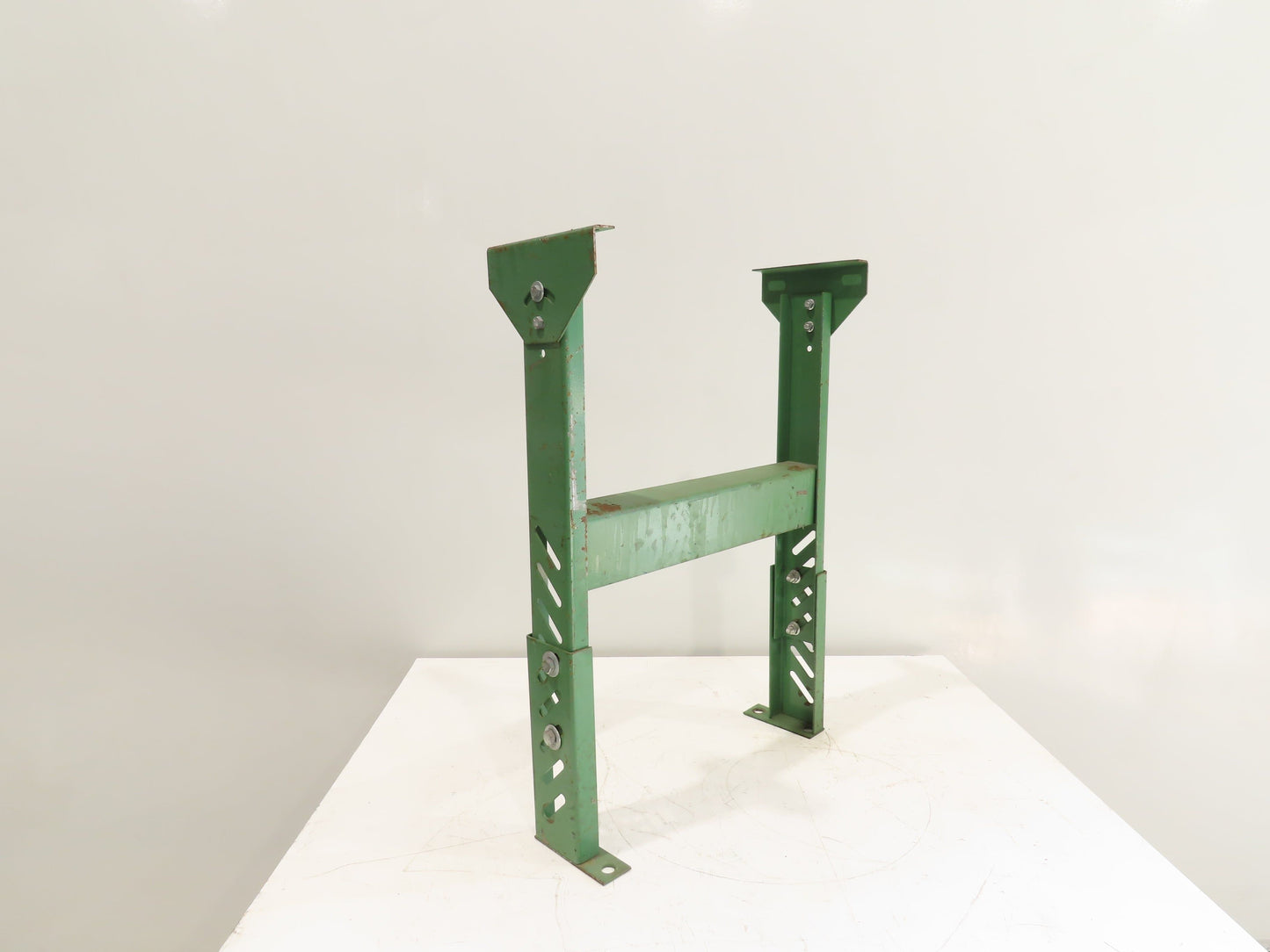 Roach 24"W Conveyor Leg Stationary Floor Support GREEN 27-5/8" to 36"H