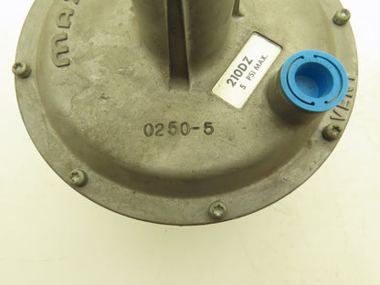 Maxitrol 210DZ Gas Service Regulator 5psi Max 1-1/2"NPT Zero Governor