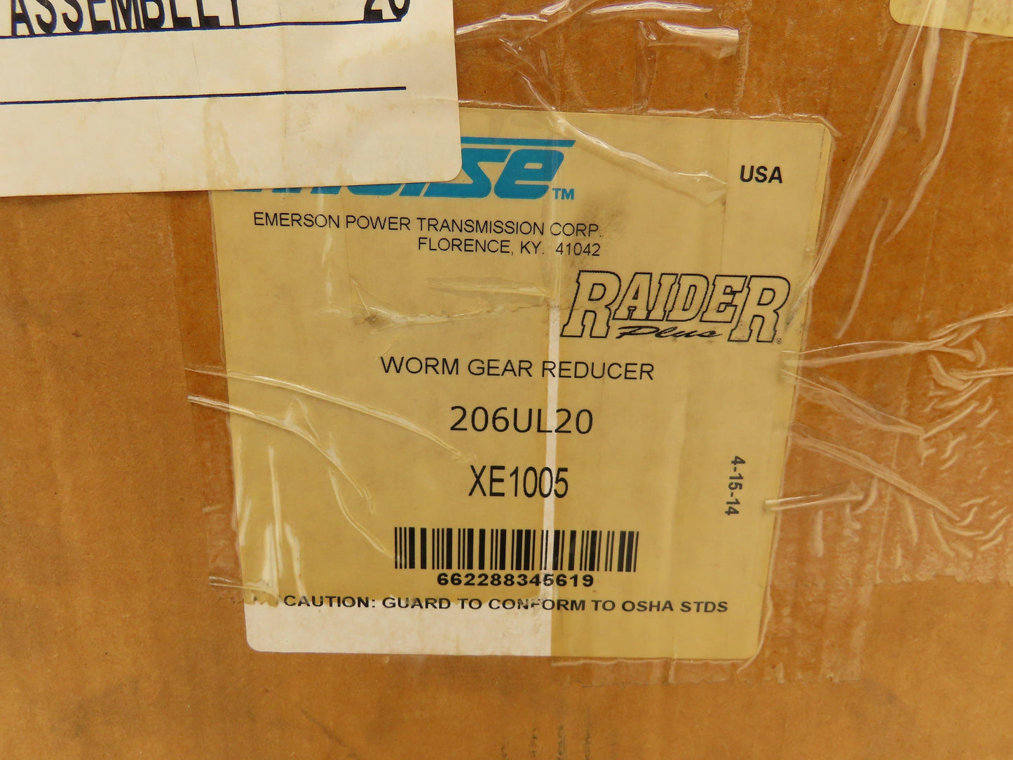 Morse Raider 206UL20 Worm Gearbox 20:1 Reducer 1.3hp 88rpm LH