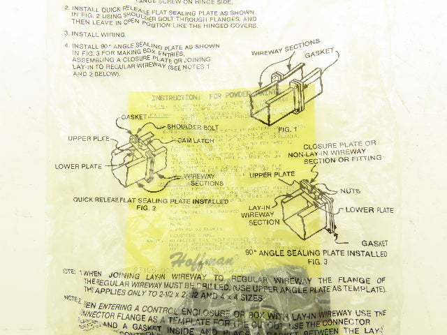 Hoffman F44LSGQR Wireway Sealing Plate 4" Lay-In Wireway Lot of 14