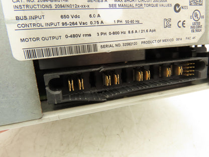 Allen Bradley 2094-BM01-M 9A Axis Power Module VFD 0-480v 3Ph 0-800Hz 8.6A