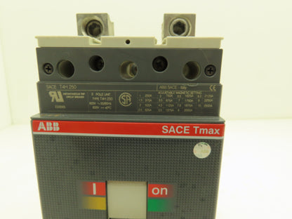 ABB T4H 250 SACE Tmax Circuit Breaker 3 Pole 600V 250A Shunt Trip