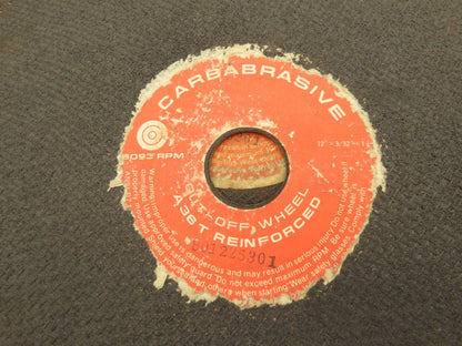 Carbabrasive A36T Cutoff Wheel 12"x 3/32"x1.25" 5093rpm Aluminum oxide Lot of 15
