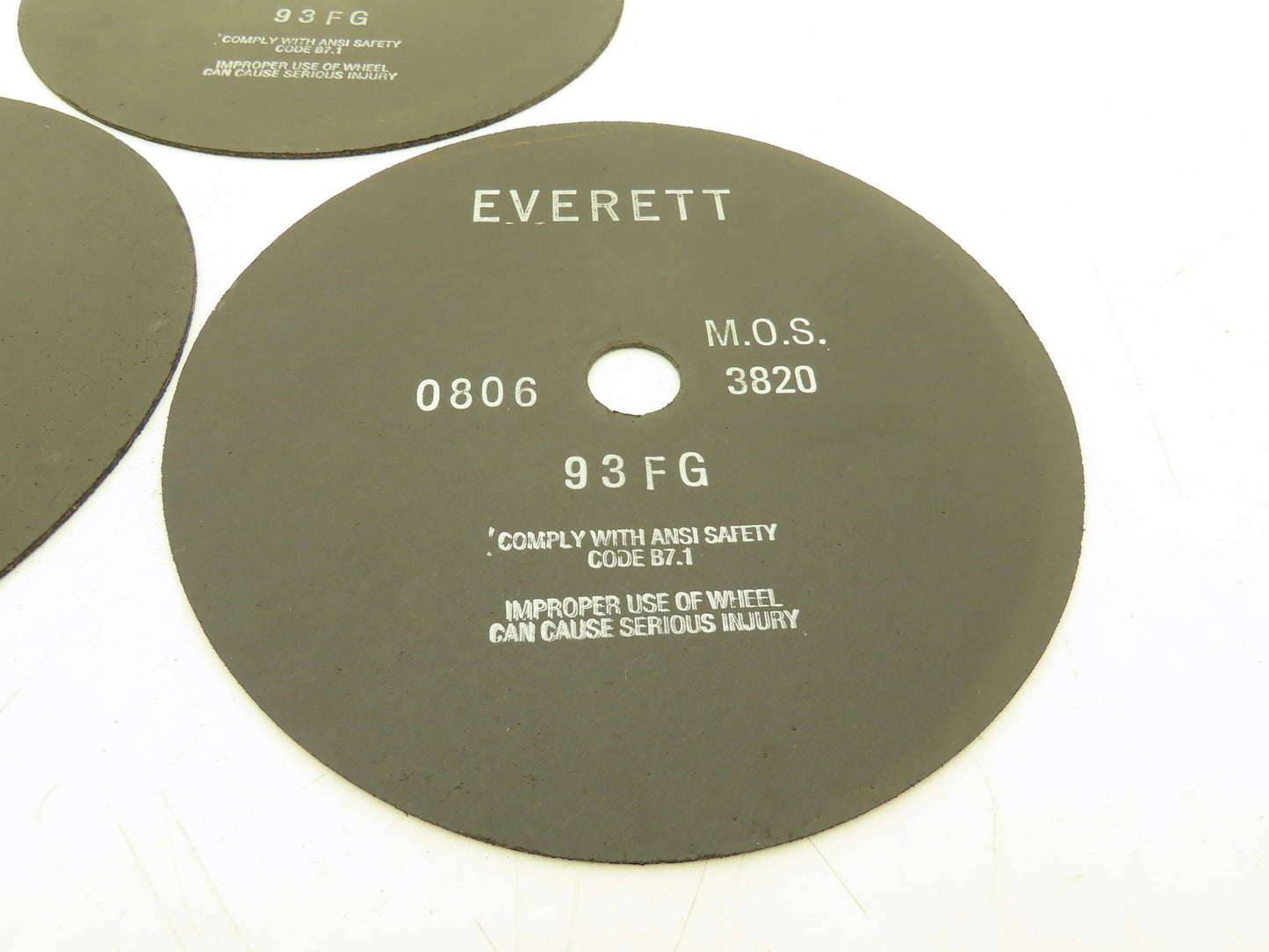 Everett 12-93FGX0.100X1.25 Cutoff Wheel 12"x0.100"x1" 3820rpm Lot of 3