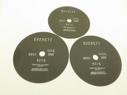 Everett 12-93FGX0.100X1.25 Cutoff Wheel 12"x0.100"x1" 3820rpm Lot of 3