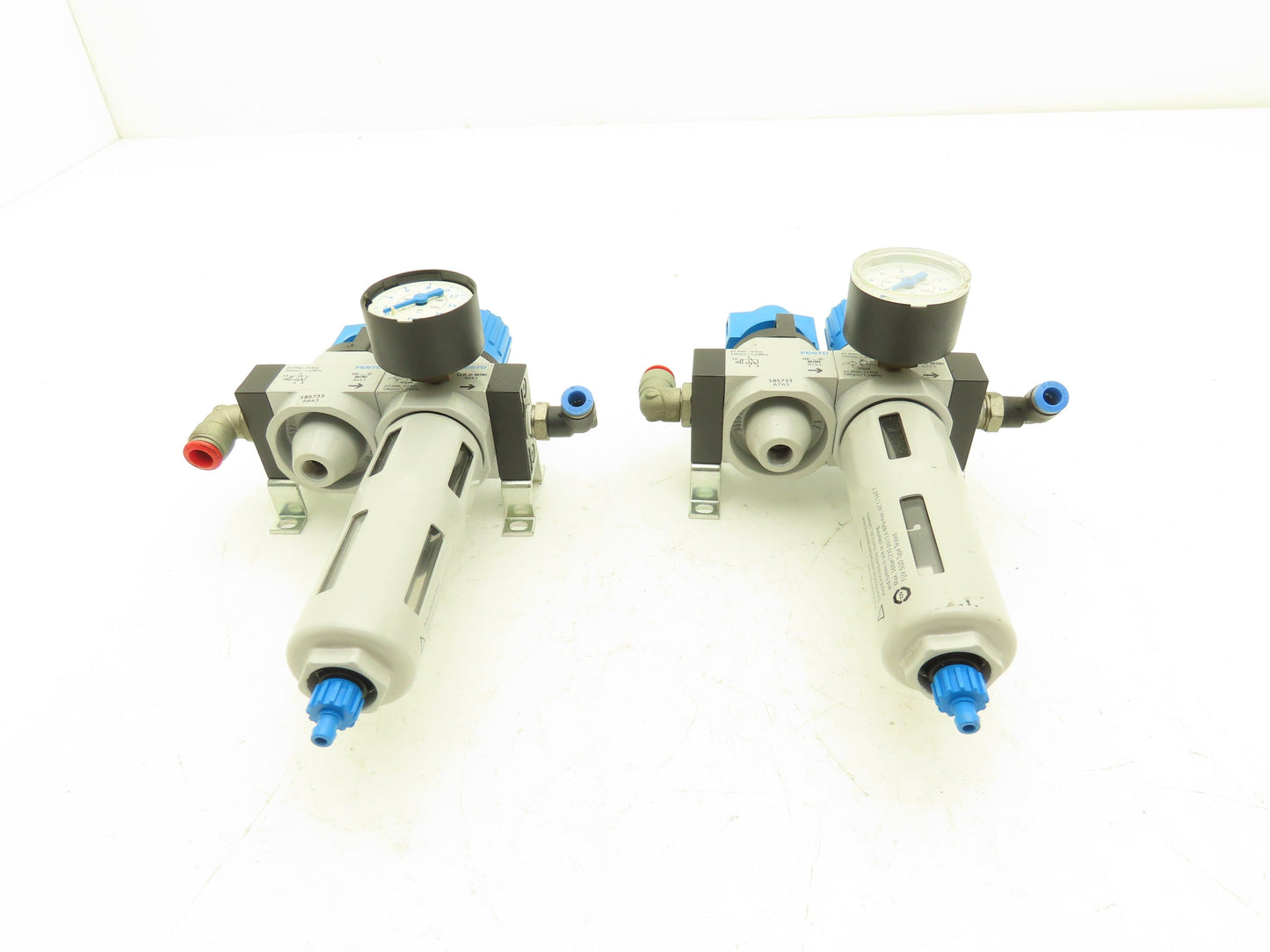 Pneumatic Air Filter Regulator Manual Shutoff Relief Lockout Valve Lot of 2