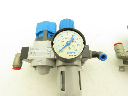 Pneumatic Air Filter Regulator Manual Shutoff Relief Lockout Valve Lot of 2