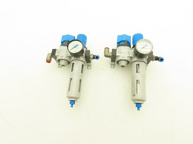 Pneumatic Air Filter Regulator Manual Shutoff Relief Lockout Valve Lot of 2
