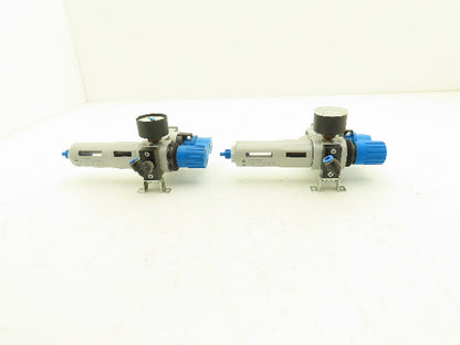 Pneumatic Air Filter Regulator Manual Shutoff Relief Lockout Valve Lot of 2