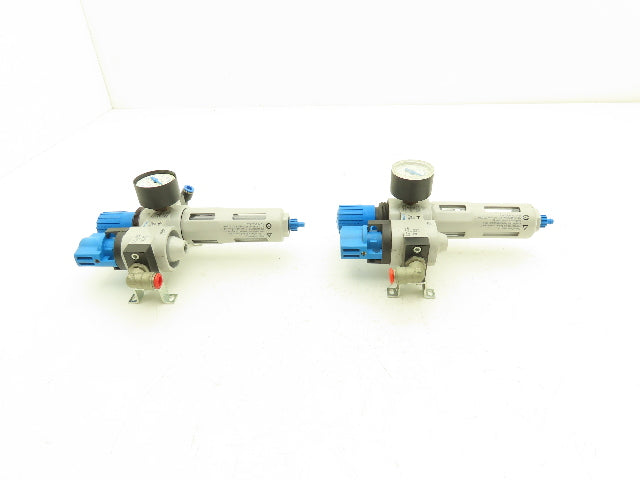 Pneumatic Air Filter Regulator Manual Shutoff Relief Lockout Valve Lot of 2