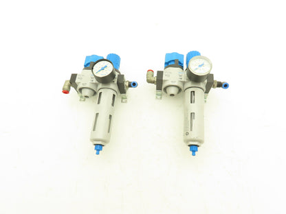 Pneumatic Air Filter Regulator Manual Shutoff Relief Lockout Valve Lot of 2