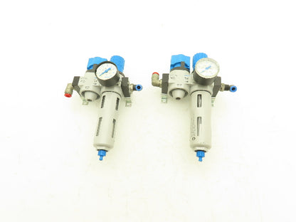Pneumatic Air Filter Regulator Manual Shutoff Relief Lockout Valve Lot of 2