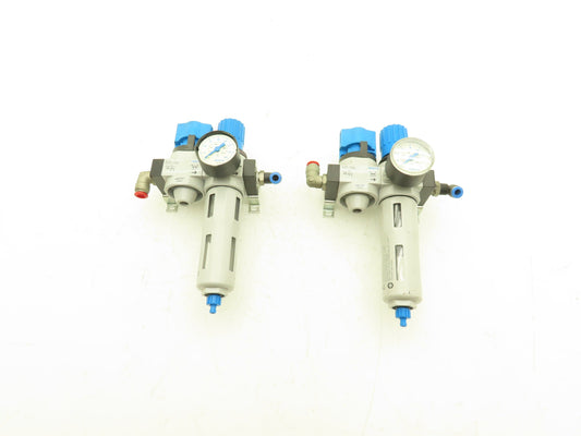 Pneumatic Air Filter Regulator Manual Shutoff Relief Lockout Valve Lot of 2