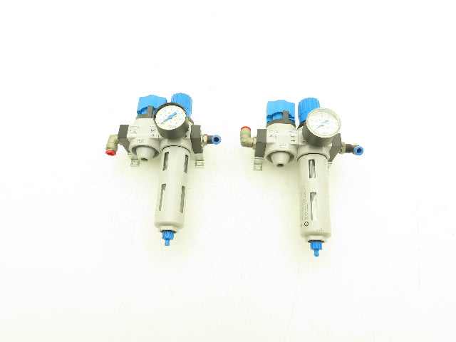 Pneumatic Air Filter Regulator Manual Shutoff Relief Lockout Valve Lot of 2