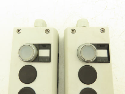 Moeller 60947 3-Hole PB Box IEC IP67 1 Lighted Pushbutton 1NO Contact Lot of 2