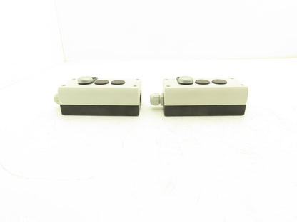 Moeller 60947 3-Hole PB Box IEC IP67 1 Lighted Pushbutton 1NO Contact Lot of 2