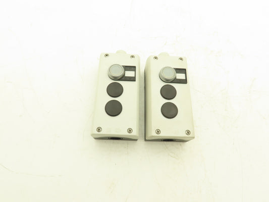 Moeller 60947 3-Hole PB Box IEC IP67 1 Lighted Pushbutton 1NO Contact Lot of 2