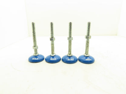 Anti-Vibration Mounting Feet M16-2.0 Thread 150mm Length 80mm Foot  Set of 4