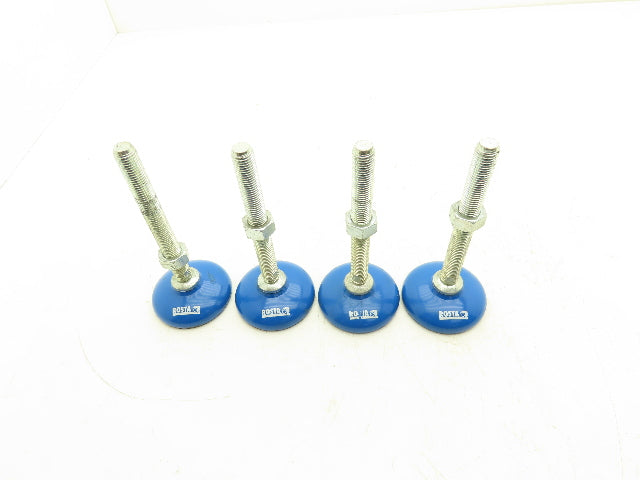 Anti-Vibration Mounting Feet M16-2.0 Thread 150mm Length 80mm Foot  Set of 4