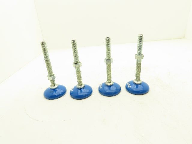 Anti-Vibration Mounting Feet M16-2.0 Thread 150mm Length 80mm Foot  Set of 4
