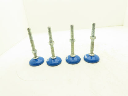 Anti-Vibration Mounting Feet M16-2.0 Thread 150mm Length 80mm Foot  Set of 4