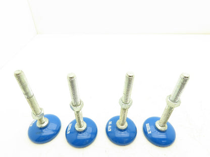 Anti-Vibration Mounting Feet M16-2.0 Thread 150mm Length 80mm Foot  Set of 4