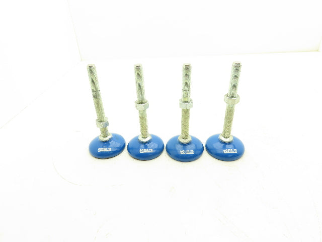 Anti-Vibration Mounting Feet M16-2.0 Thread 150mm Length 80mm Foot  Set of 4