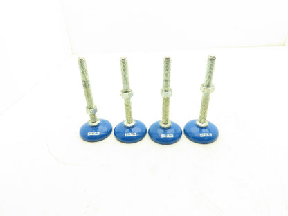Anti-Vibration Mounting Feet M16-2.0 Thread 150mm Length 80mm Foot  Set of 4