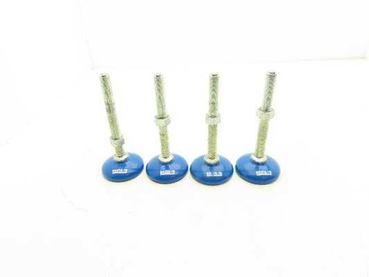 Anti-Vibration Mounting Feet M16-2.0 Thread 150mm Length 80mm Foot  Set of 4