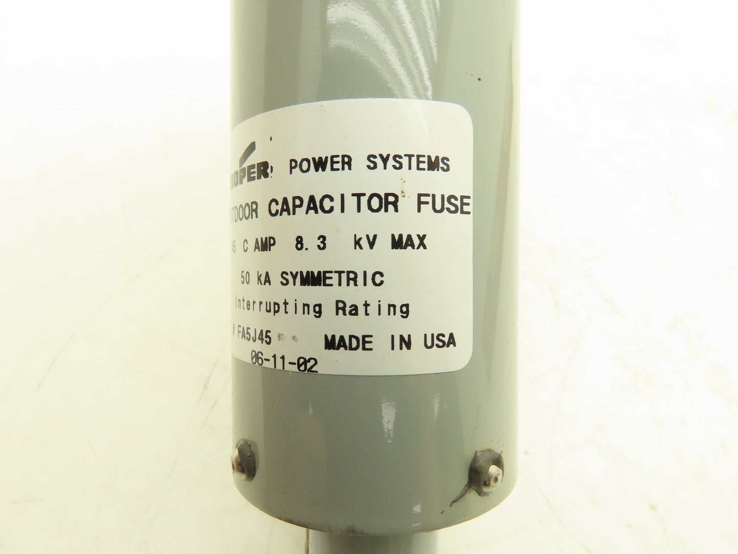 Cooper FA5J45 NXC Outdoor Capacitor Fuse 8.3kV 45amp 50kA Symmetric Int Rating