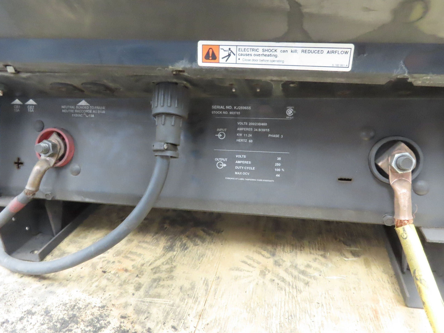 Miller CP-252TS Mig Welder 250 amp 100% Duty S-62 Wire Feeder 200/230/460v 3PH
