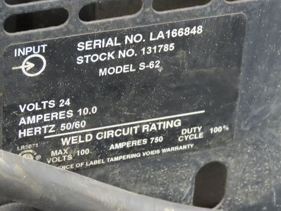 Miller CP-252TS Mig Welder 250 amp 100% Duty S-62 Wire Feeder 200/230/460v 3PH