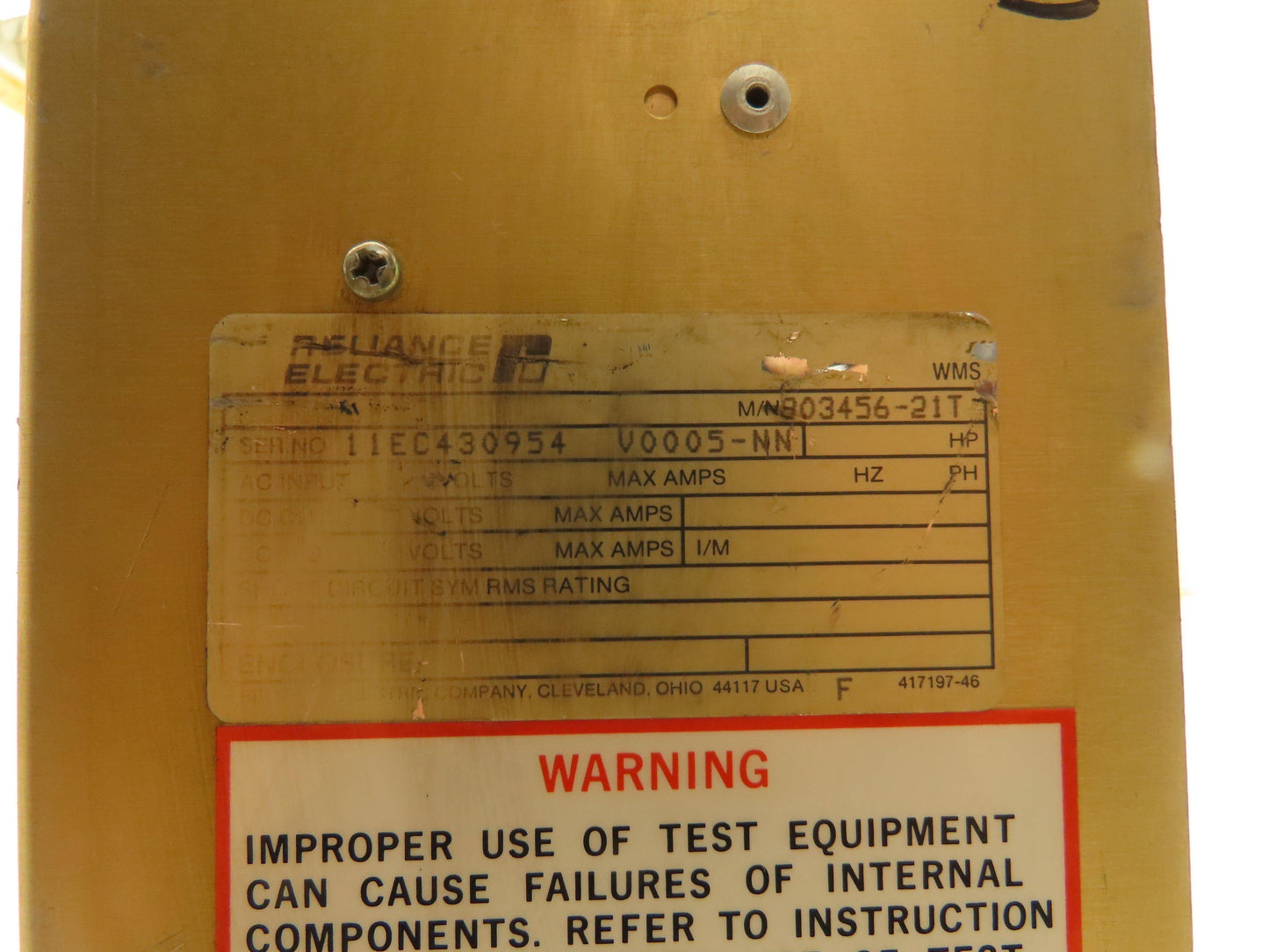 Reliance Electric 803456-21T Distributed System Field Power Module 115-460vAC