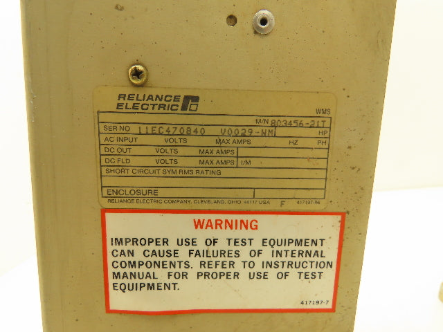 Reliance Electric 803456-21T Distributed System Field Power Module 115-460vAC