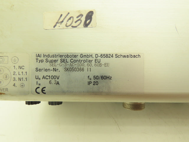 IAI SEL-G-3-AC-100.60.60B-EU Super SEL 3-Axis Servo Controller 100vAC 6.3A In