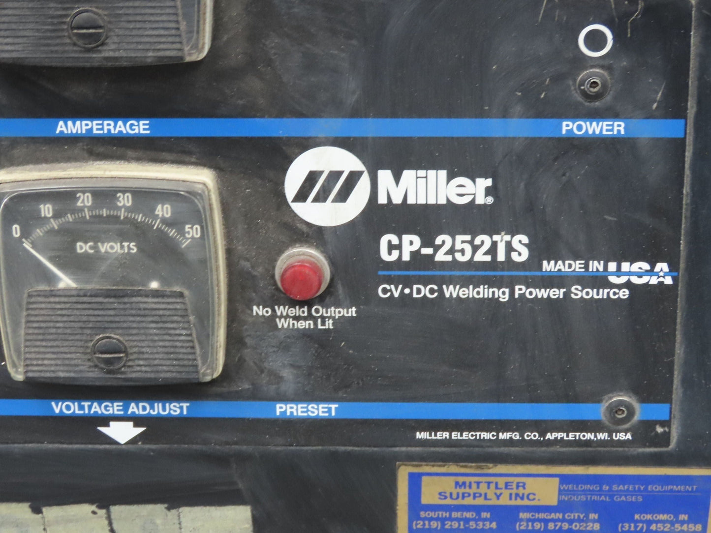 Miller CP-252TS Mig Welder 250 amp 100% Duty CV-DC 70 Wire Feeder 3PH