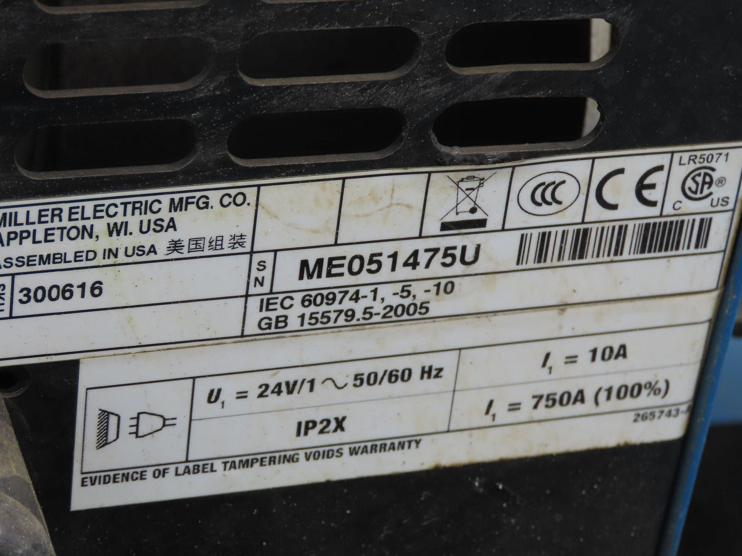 Miller CP-252TS Mig Welder 250 amp 100% Duty CV-DC 70 Wire Feeder 3PH
