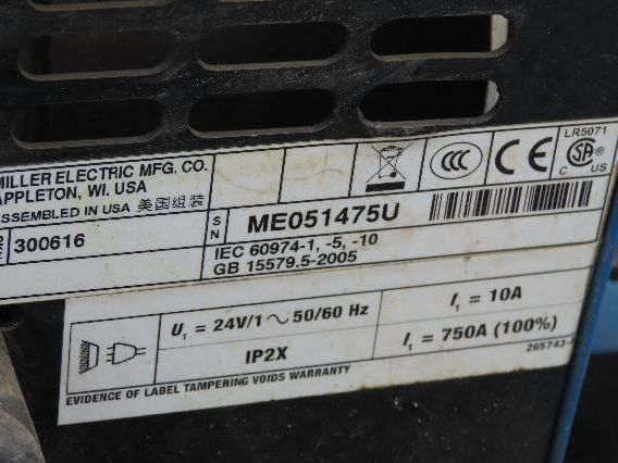 Miller CP-252TS Mig Welder 250 amp 100% Duty CV-DC 70 Wire Feeder 3PH